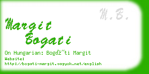 margit bogati business card